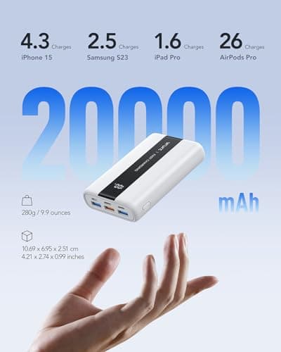 VRURC Power Bank 20000mAh Portable Charge Fast Charging USB C — view 2