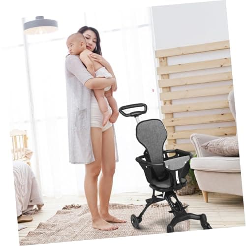 Baby Stroller Lightweight Foldable for Airplane Travel Black — view 5