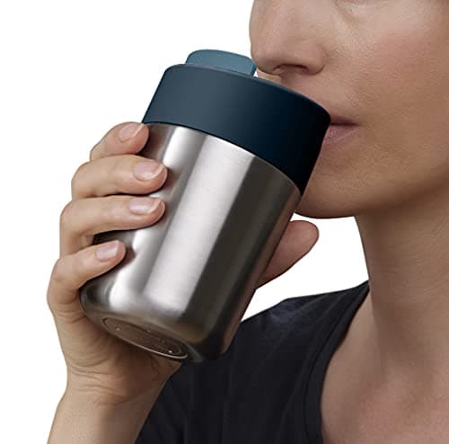 Joseph Joseph Sipp Stainless Steel Insulated Travel Mug, Hygienic Leakproof Reusable Vacuum Thermal Mug, Coffee & Tea Insulated Cup - 340 ml (12 fl. Oz), Anthracite — view 4