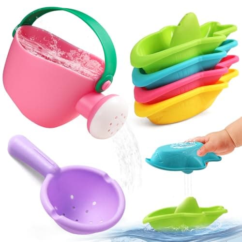 Baby Bath Toys for 1 2 3 Year Olds Toddler, Mould Free Water Play Toys 6PCS