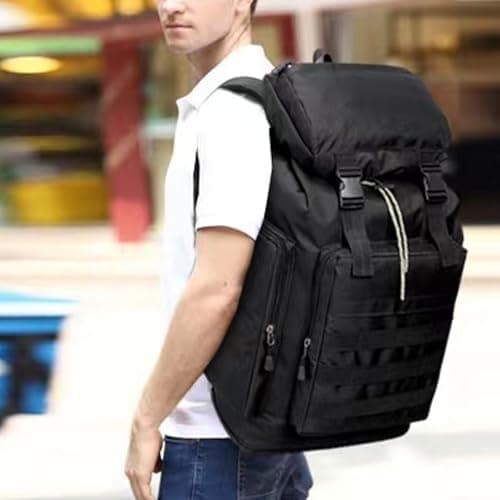 Lawaia Hiking Rucksack 70L Travel Waterproof Camping Bag Molle Backpack Tactical Package Large Survival Sports and Outdoor Expandable Weekend Festival Luggage Fishing for Men and Women — view 3