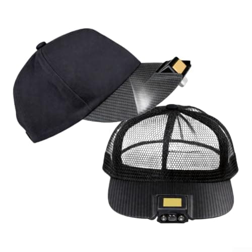 Fishing Headlamp, For Kayak Fishing, Rechargeable Led Headlamp(Black mesh cap) — view 3