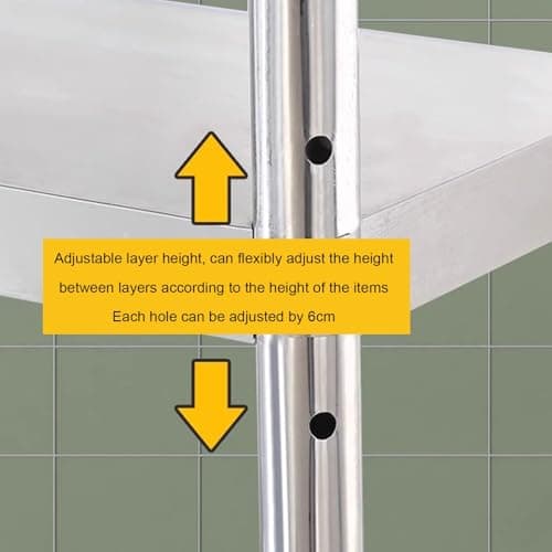 Adjustable Stainless Steel Overshelf - Heavy-Duty Storage Rack for Restaurant Kitchen Prep Table - Commercial Grade Space-Saving Organizer for Efficient Food Prep — view 5