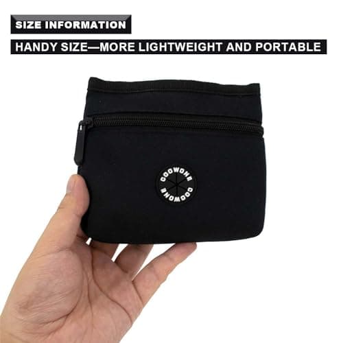 Dog Treat Pouch with Pet Training Clicker, Detachable Dog Puppy Training Treat Bag, 900D Oxford Cloth Magnetic Closure Small Dog Walking Bag for Travel or Outdoor Use — view 3