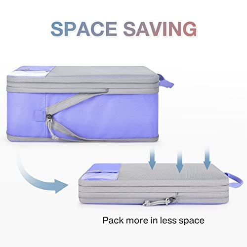 BAGSMART 6pcs Compression Travel Packing Cubes for Suitcases Backpack — view 5