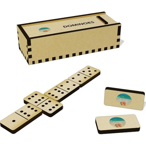 Azeeda 'Orange Flip-Flops' Domino Set with Box (DM00056114) — view 2