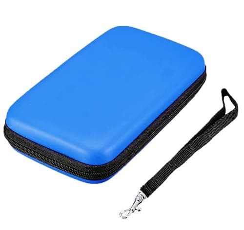 SILCOSTAR Carry Travel Storage EVA Hard Protective Case Cover for 2DS XL Console / 3DS XL & Accessories with Double Zipper and 8 Game Holders for 2DS XL / 3DS XL Game (Blue) — view 2