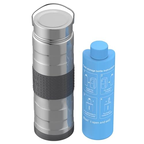 KEKHEALTH Insulin Cooler Travel Case, Medicine Cool Bag 74 Hours 7 Insulin Pens with QR Medical Travel Tag, Diabetic Travel Kits with Biogel Ice Pack(Silver)