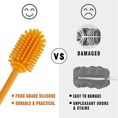 ddLUCK Silicone Bottle Brush for Cleaning, 31cm Water Bottle Cleaner(Qty 1) — view 3