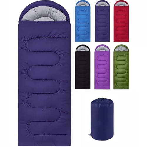Sleeping Bags for Adults & Kids Sleeping Bag 3 Season, Ultralight Carry Bag, Adult Blanket, Lightweight Compact for Outdoor Camping, Travel, Hiking, Indoor & Outdoor Use (Navy Blue)