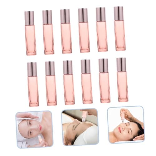DECOMELODY 12pcs 10ml Refillable Glass Roller Bottles for Oils — view 2