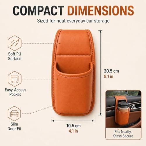 2 Pack Car Door Cup Holder, Portable Car Window Hanging Organizer — view 2
