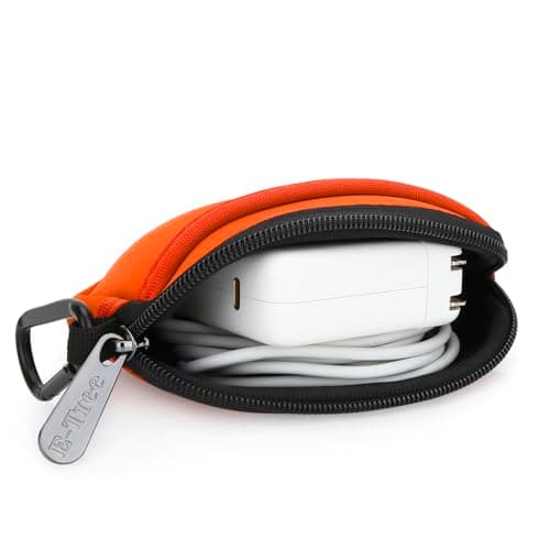 JINSI Mini Pouch Case Small Accessories Storage Organizer Tech Bag (Orange) — view 2