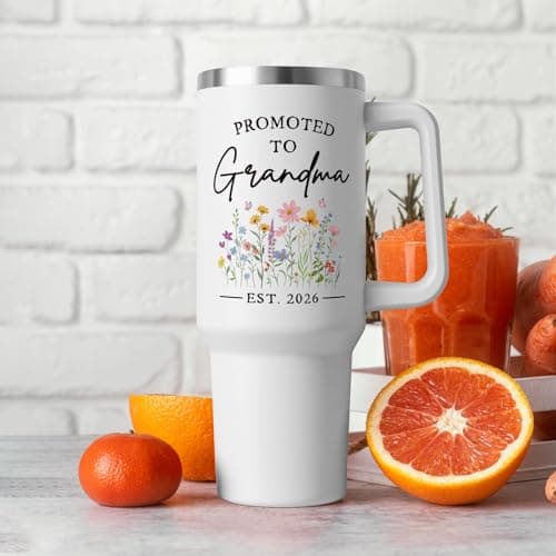 Leebbsin Promoted to Grandma 1.18L Water Bottle with Handle and Straw Lid — view 5