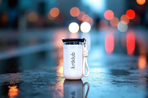 Artklub 350ml Travel Mug Leak Resistant Coffee Cup with Lid Insulated Reusable for Hot Drinks, Portable for Daily Commuting, Work, Office and Car Use — view 3