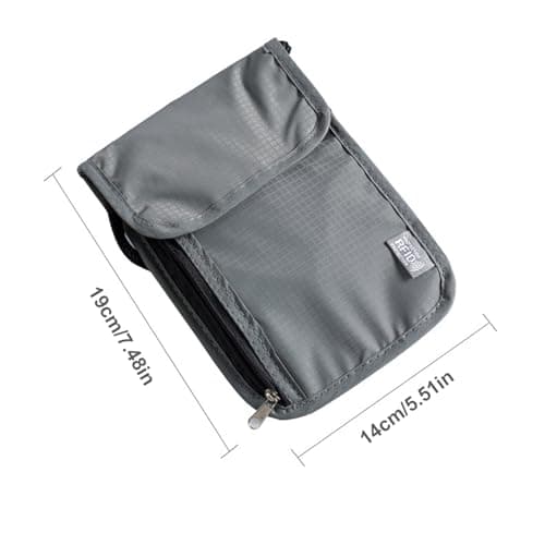 R F I D Blocking Pouch, Waterproof R F I D Nylon Storage Bag ID Bag Anti-Theft Brush Shield Hanging Neck Chest Bag Anti-Magnetic Card Document Storage Bag, R F I D Bag Pouch, R F I D Bag Waterproof — view 5