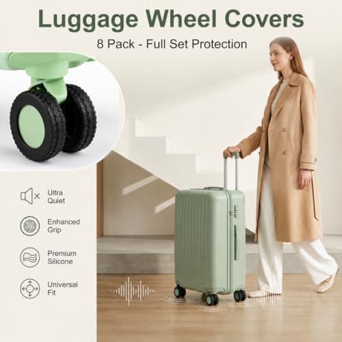 8 Pcs Suitcase Wheel Protectors for 2-2.4'' Spinner Wheels (Thickened) — view 4
