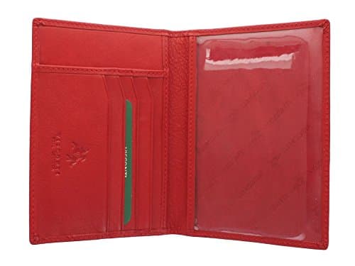 VISCONTI Polo Collection Leather Passport Holder RFID Blocking 2201 Red — view 5