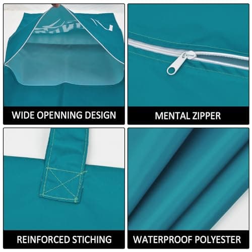 2 Pcs Large Travel Laundry Bags - Waterproof with Handle, Washable Dirty Clothes Bags for Travel, Wet & Dry Bag, Bathing Suit & Gym Clothes Laundry, Swimming Pool & College Dorm — view 2