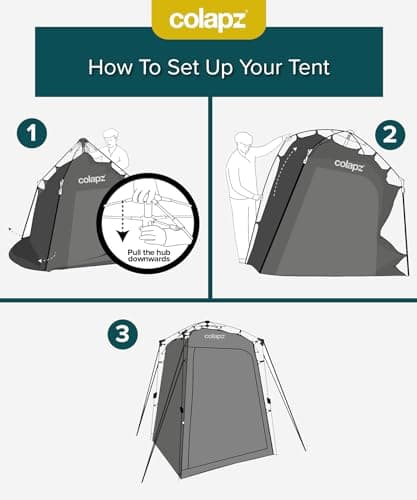 Colapz Pop Up Camping Shower Tent Privacy Shelter & Toilet Tent — view 6