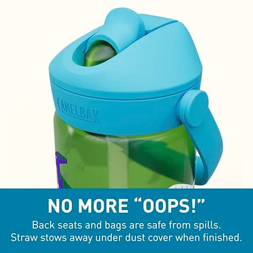 Camelbak THRIVE FLIP STRAW KIDS 415 ml – sport bottle – leak-proof – child-friendly size – easy drinking mechanism – ideal for on-the-go – Hip Dinos, size: OS — view 6