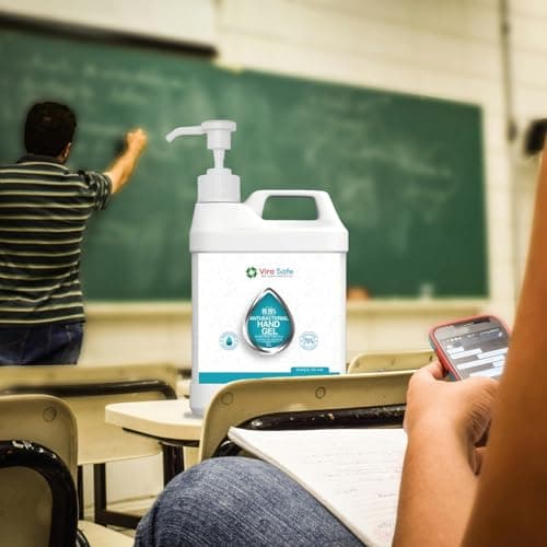 5 Litre Hand Sanitiser Gel 70% Alcohol UK Brand 5000ml Vira Safe Sanitizer 5L HandGel — view 4