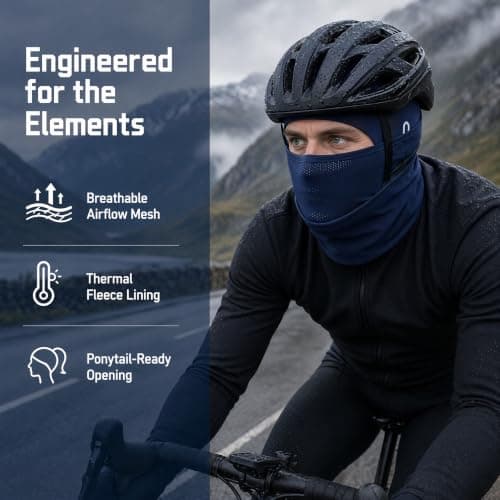 Balaclava for Men & Women, Thermal Ski Mask, Windproof Cycling (Dark Blue) — view 3