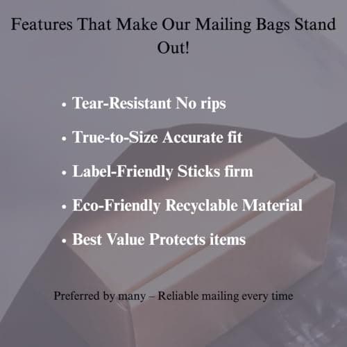 50, Mailing Bags 12x16 Self Seal Grey Mailing Bags | Delivery Bags Plastic Postage Bags, Parcel Bags | Postage Bags for Clothes | Tear Proof Packaging Bags — view 2