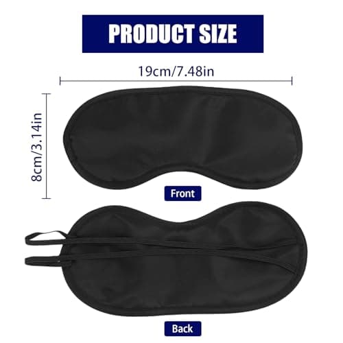10pcs Sleep Eye Mask Shade Cover, Sleeping Blindfold, Sleeping Eye Mask, for Travel, Plane, Nap, Hotel, Game, for Women and Men (Black) — view 2