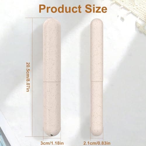 AMCC 2 Pack Travel Toothbrush Case Portable Plastic Holder Protector Cover — view 2