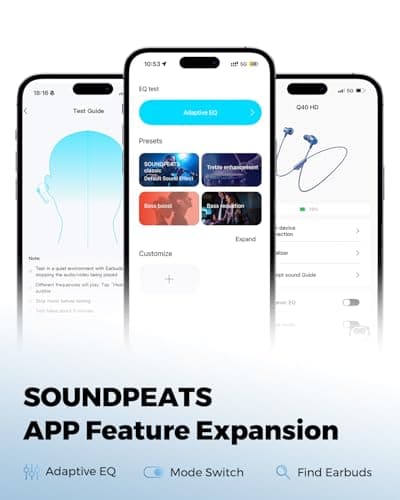 SoundPEATS Q40 HD Wireless Neckband Headphones with LDAC, IP67 & 20-Hour — view 6