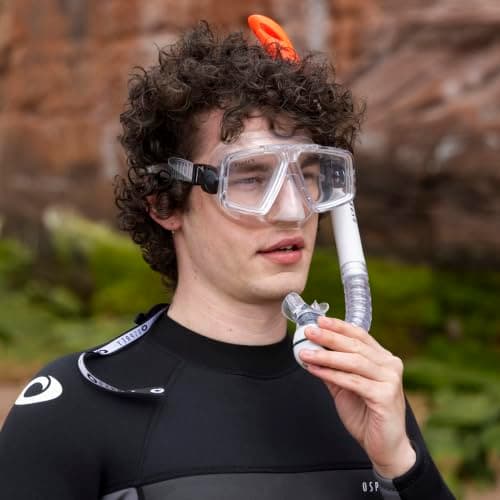 Osprey Adult Snorkel Set with Tempered Glass Mask & Silicone Snorkel — view 2