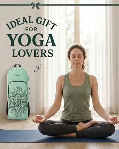 Gonex Yoga Mat Bag Convertible Backpack Blocks Carrier Wet Pocket — view 6
