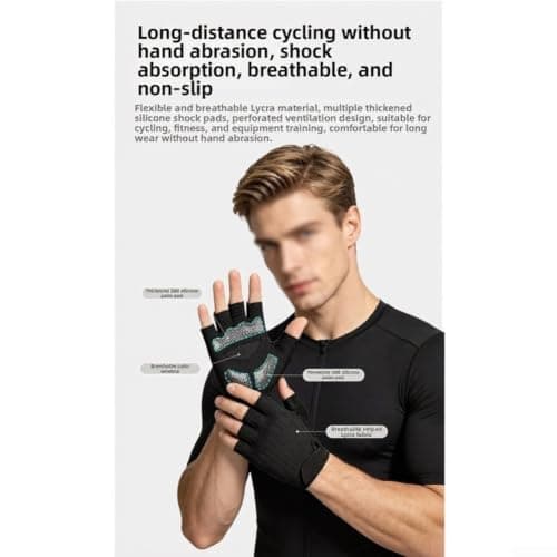 SBR Shock Absorbing Gloves Carbon Fiber Textured — view 3