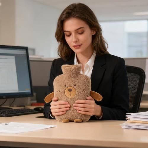 Hot Water Bottle 1L Leak Proof Soft Cartoon Pack — view 2