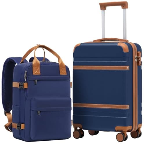 COOLIFE Cabin Suitcase 55x35x20 EasyJet & Ryanair Cabin Bag 40x30x20 PC+ABS