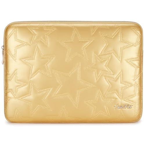 Vinterfint 14 inch Laptop Sleeve Case for 14" MacBook Pro M5 M4 Max,Surface Laptop Studio 2,ThinkPad E14 Gen 6,IdeaPad 3i,14.5"XPS 14,Inspiron 14,14"Yoga Pro7,HP ThinkPad Notebook Bag Cover,Gold