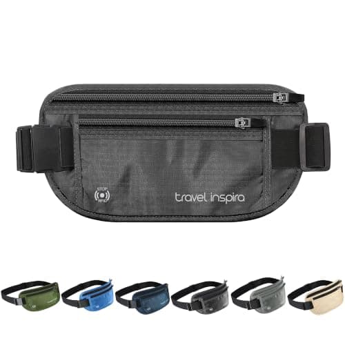travel inspira Money Belt, Passport Holder Secure with RFID Blocking