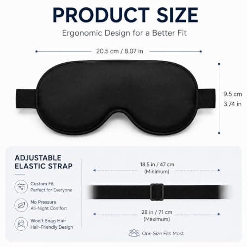 Full-Coverage Comfortable Sleep Eye Mask | Zero-Pressure Breathable Eye Protection for Rest and Travel, Portable Blackout Eye Mask — view 4