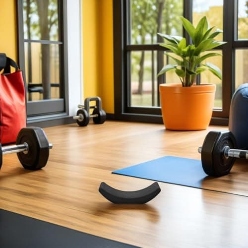 AKOOSY 4pcs Dumbbell Weight Stand Rack Rubber Shockproof Pads for Home Gym and Travel Fitness Setups, Portable Noise Reduction Dumbbell Storage Holder in Black — view 5