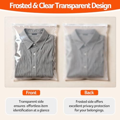 30Pcs Large Ziplock Bags 50x40cm Plastic Reusable Zip lock Bags — view 3
