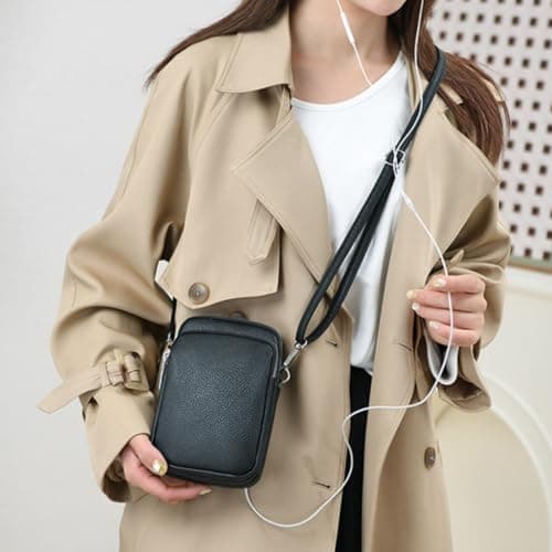SCOFY FASHION Soft PU Leather Messenger Small Phone Crossbody Bags for Women Travel Work Purses and Handbags White — view 2