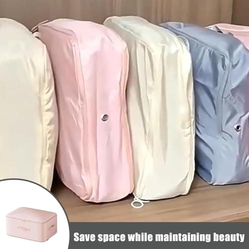 NINMORTH Compression Storage Bag for Down Jackets, Large Nylon Organizer with Carry Handles for Wardrobe, Grey — view 6