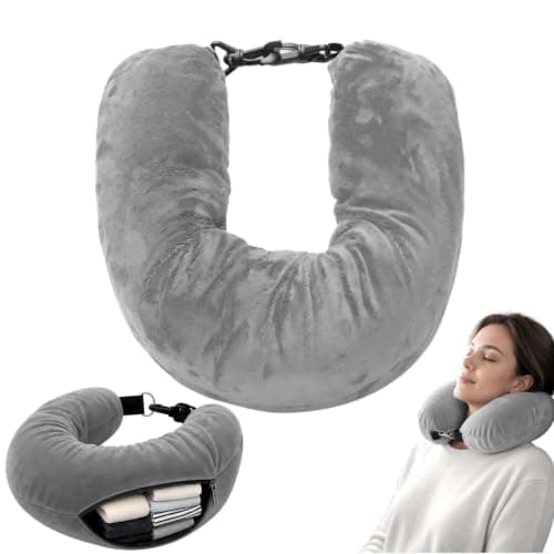 Kaaeiccr Stuffable Neck Pillow for Travel Fillable Airplane Pillow