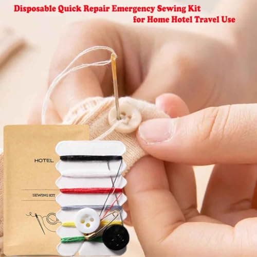 30Pcs Luxury Individually Wrapped Quick Repair Emergency Hotel Sewing Kit for Guests; Disposable Sewing Kit with Needles Button Threads Safety Pin for Hotel Travel Use; Travel Sewing Repairing Tools — view 3