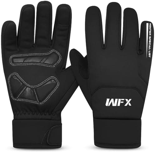 WFX Ski Gloves for Men & Women, Anti-Slip Touchscreen Water Resistant Winter Snow Gloves with Thermal Insulation, Windproof Snowboarding Gloves for Skiing, Hiking, Ice Fishing & Outdoor Sports (Black)