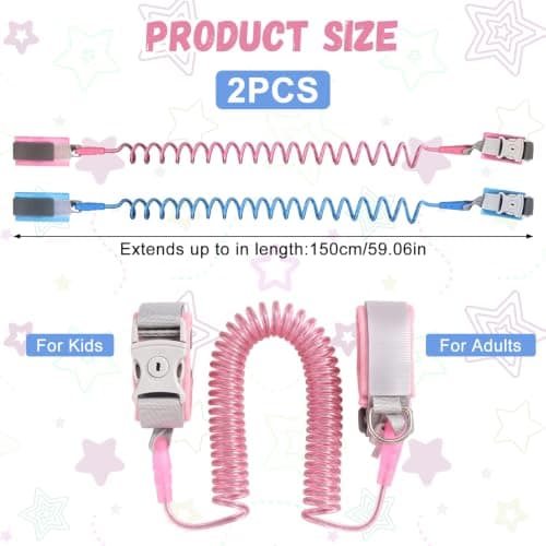 2 Pcs Anti Lost Toddler Wrist Reins Toddler Wrist Strap for Walking — view 2