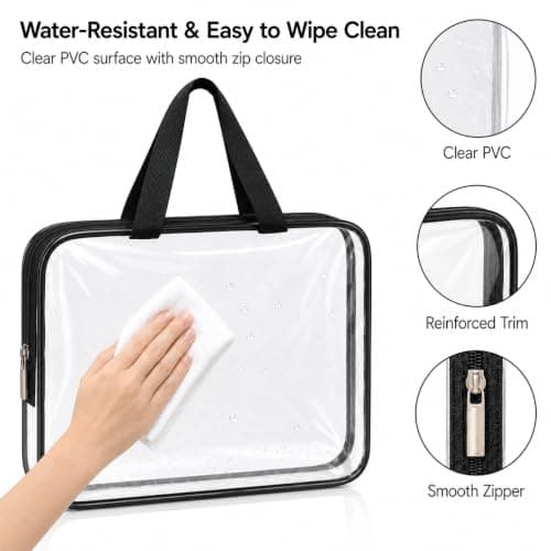 iMaMa Clear Travel Bags, 3 Pack Makeup and Toiletry Organiser Set — view 2