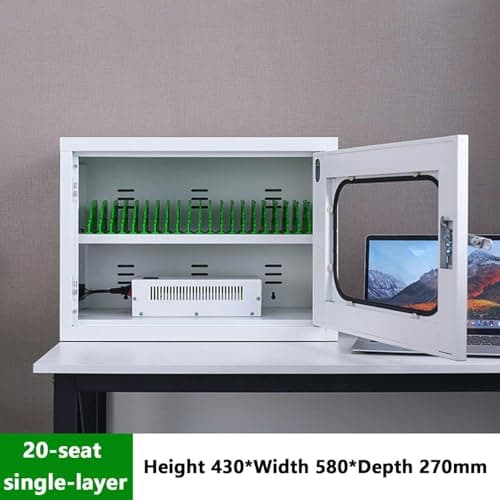 JKJZSALJ Charging Mobile Phone Cabinet,With Tempered Glass Cabinet Door And Multi-Port Charger,5V 2A Efficient Charging,Suitable For Various Mobile Phones,20slots — view 2