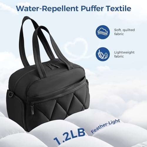 25L Travel Gym Bag for Women, Weekend Overnight Cabin Bag, Wet Pocket — view 3